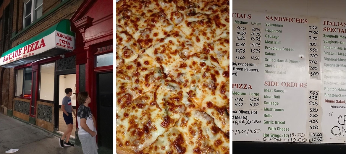 Arcade Pizza Menu